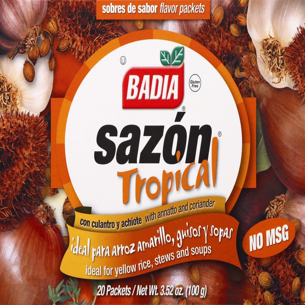 Badia, Sazon Tropical Flavor Packets, 3.52 Ounce