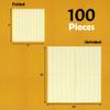 100 Pcs Yellow & White Stripe Cocktail Beverage Napkins Disposable Paper Thin Striped Dessert Napkin for Birthday Baby Shower Party Supplies Decor view 2