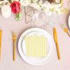 100 Pcs Yellow & White Stripe Cocktail Beverage Napkins Disposable Paper Thin Striped Dessert Napkin for Birthday Baby Shower Party Supplies Decor view 3