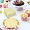 100 Pcs Yellow & White Stripe Cocktail Beverage Napkins Disposable Paper Thin Striped Dessert Napkin for Birthday Baby Shower Party Supplies Decor view 4