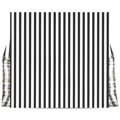 100 Pcs Black & White Stripe Cocktail Beverage Napkins Disposable Paper Thin Striped Dessert Napkin for Birthday Baby Shower Party Supplies Decor