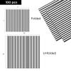 100 Pcs Black & White Stripe Cocktail Beverage Napkins Disposable Paper Thin Striped Dessert Napkin for Birthday Baby Shower Party Supplies Decor view 2