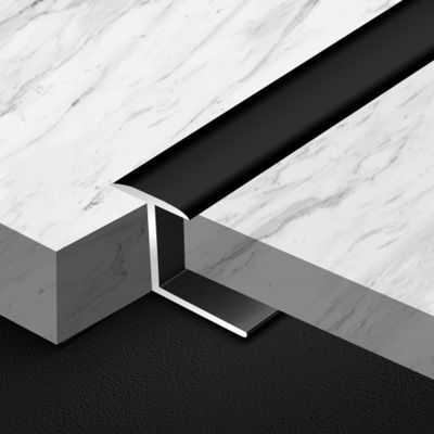 WLCGYD Black Floor Transition Strip Carpet to Tile, 92cm 99cm 102cm 104cm 115cm 120cm 127cm 140cm 145cm 150cm 170cm Edge Protector Trims for Doorways Threshold Ramp(2pack,L 155cm/61in)