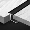 WLCGYD Black Floor Transition Strip Carpet to Tile, 92cm 99cm 102cm 104cm 115cm 120cm 127cm 140cm 145cm 150cm 170cm Edge Protector Trims for Doorways Threshold Ramp(2pack,L 155cm/61in) view 1