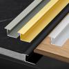 WLCGYD Black Floor Transition Strip Carpet to Tile, 92cm 99cm 102cm 104cm 115cm 120cm 127cm 140cm 145cm 150cm 170cm Edge Protector Trims for Doorways Threshold Ramp(2pack,L 155cm/61in) view 4