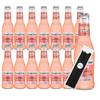Fever Tree Premium Mixer 6.8 fl oz Glass Bottles 12 Pack + 20 Plastic Stirrer Sticks by KOOL8SHOP Infinite Deals (12 Pack, Pink Grapefruit) view 1