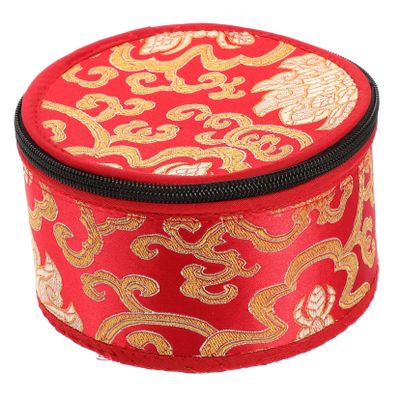 Toddmomy Song Bowl Bag Full Moon Bowl Storage Box Zipper Compact Design Random Color
