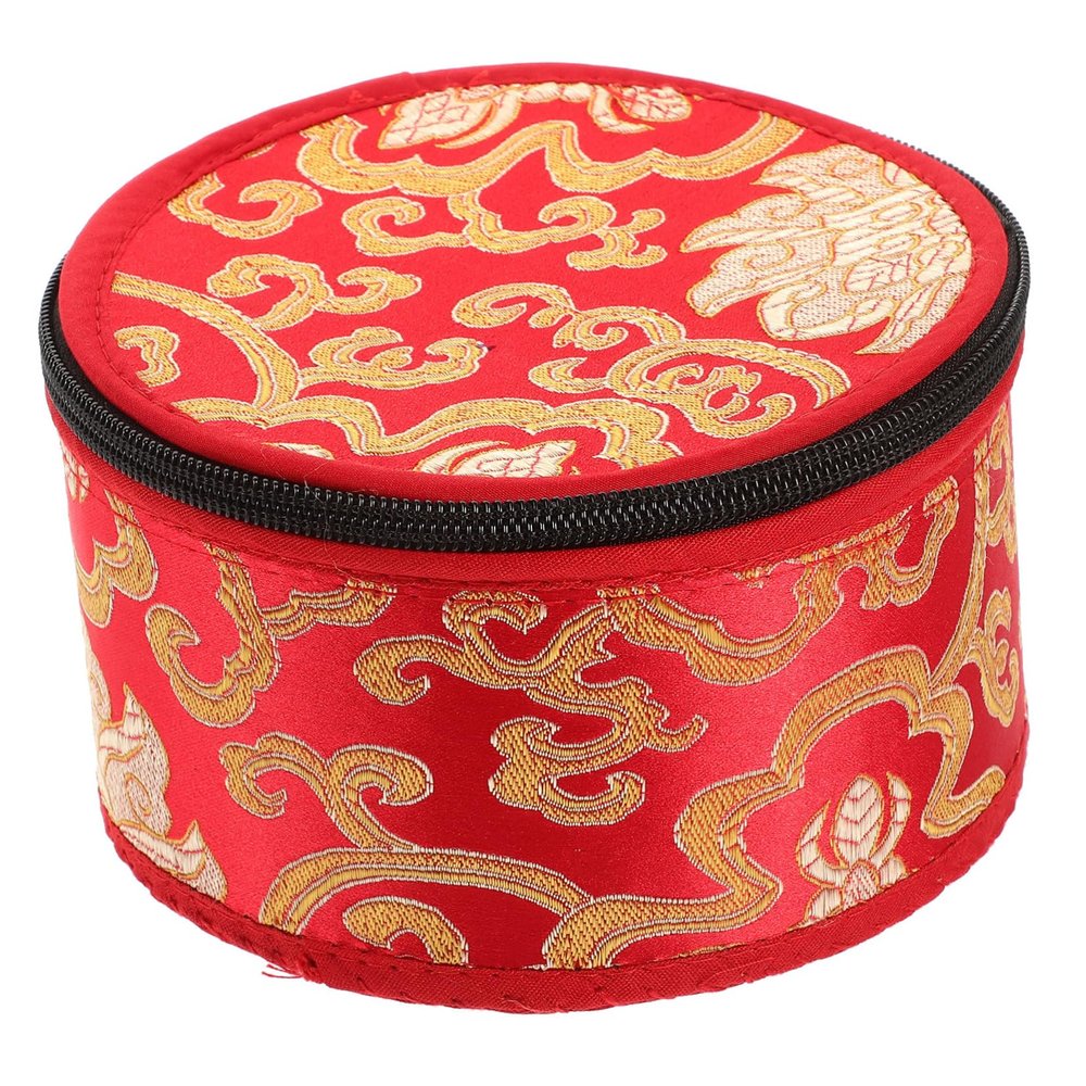 Toddmomy Song Bowl Bag Full Moon Bowl Storage Box Zipper Compact Design Random Color