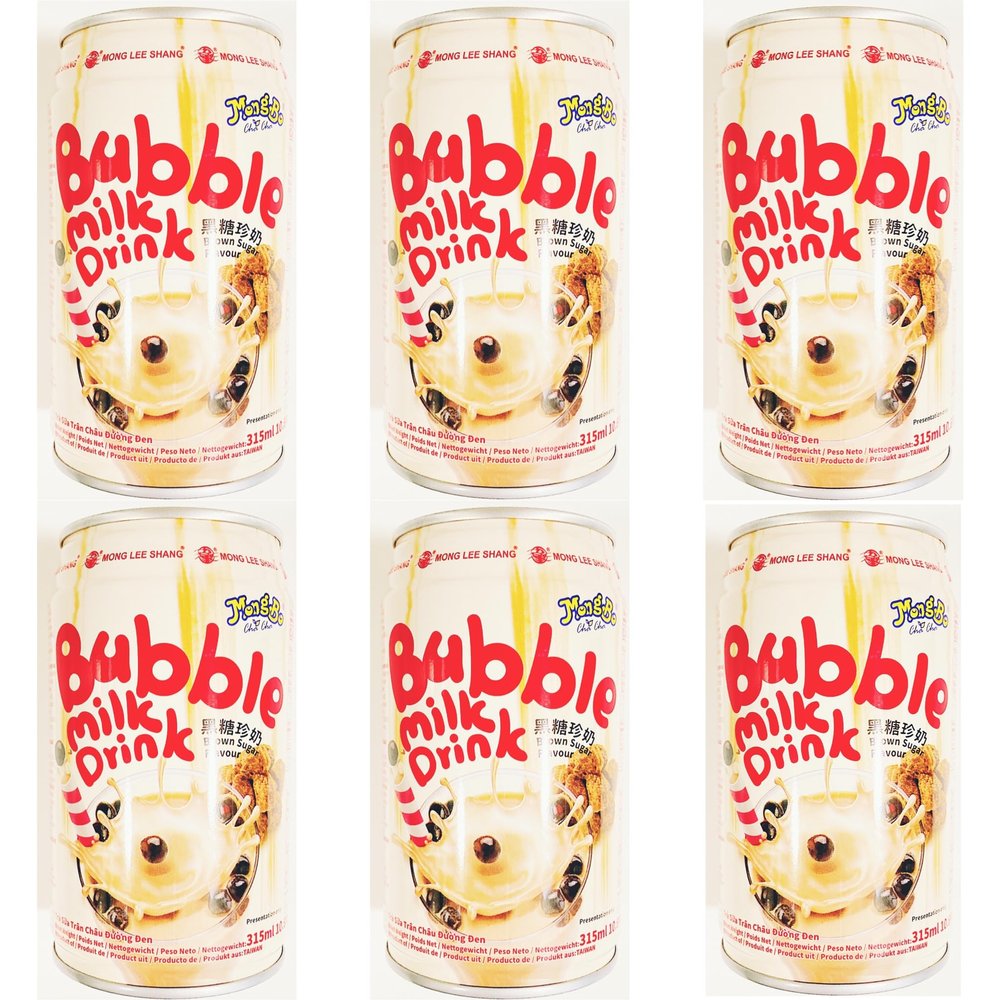Bubble Milk Drink, Brown Sugar Flavor, 315ml, Pack of 6