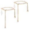 Healeved Pearl Beaded Shoelaces for High Heels Detachable Shoe Straps Adhesive Heel Cushion Shoe Lace Accessories view 1