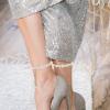 Healeved Pearl Beaded Shoelaces for High Heels Detachable Shoe Straps Adhesive Heel Cushion Shoe Lace Accessories view 4