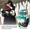 Lighthouse Adult Cremation Funeral Urn for Human Ashes, Keepsake Memorial Gift for Father & Mother, Small Urns for Ash, Combo, Green (10 Inch & 3 Inch Mini Set of 3) view 3