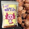 About to Snap-a-Lotl Salty Almonds for Axolotl Lovers Funny Office Gifts for Coworkers White Elephant Roasted Nuts for Womens Stockings view 2