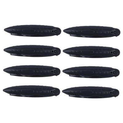 SAFIGLE 8PCS Portable Charcoal Toothbrush Set Foldable Travel Toothbrushes Soft Bristles for Camping and Travel
