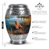 Teddy Bear Adult Cremation Funeral Urn for Human Ashes, Keepsake Decorative Gift for Father & Mother, Small Urns for Ash Container, Combo, Blue (10 Inch & 3 Inch Mini Set of 3) view 2