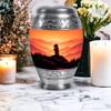Teddy Bear Adult Cremation Funeral Urn for Human Ashes, Keepsake Memorial Gift, Beautiful Mini Urns for Ash Container, Combo, Orange (10 Inch & 3 Inch Mini Set of 3) view 4