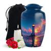Yatskia Lighthouse Sea Large Funeral Urns for Human Ashes Adult Men and Women, Memorial Urn for Ashes Adult, (Classic Large, 10 Inch) view 1