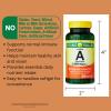 1 Pack Vitamin A 2,400 mcg Softgels, 250 Count (1 Bottle) + Vitamin Guide & Sticker Included view 4