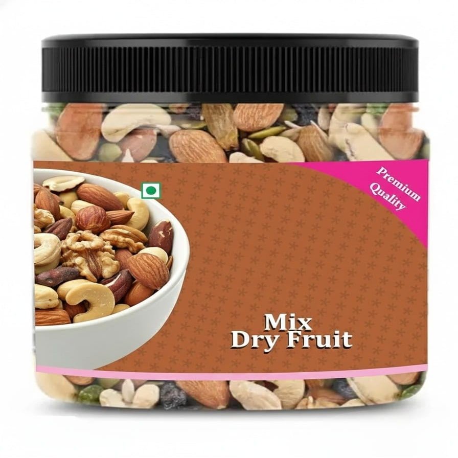 Healthy Nutmix, Dried Almonds, Black Raisins, Cashewnuts, Cranberries, Black Dates & Many More (250 Gram, Mix Dry Fruit)