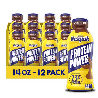 NESTLE NESQUIK PROTEIN POWER Ready To Drink Aseptic Chocolate Milk 12x14floz Bottles