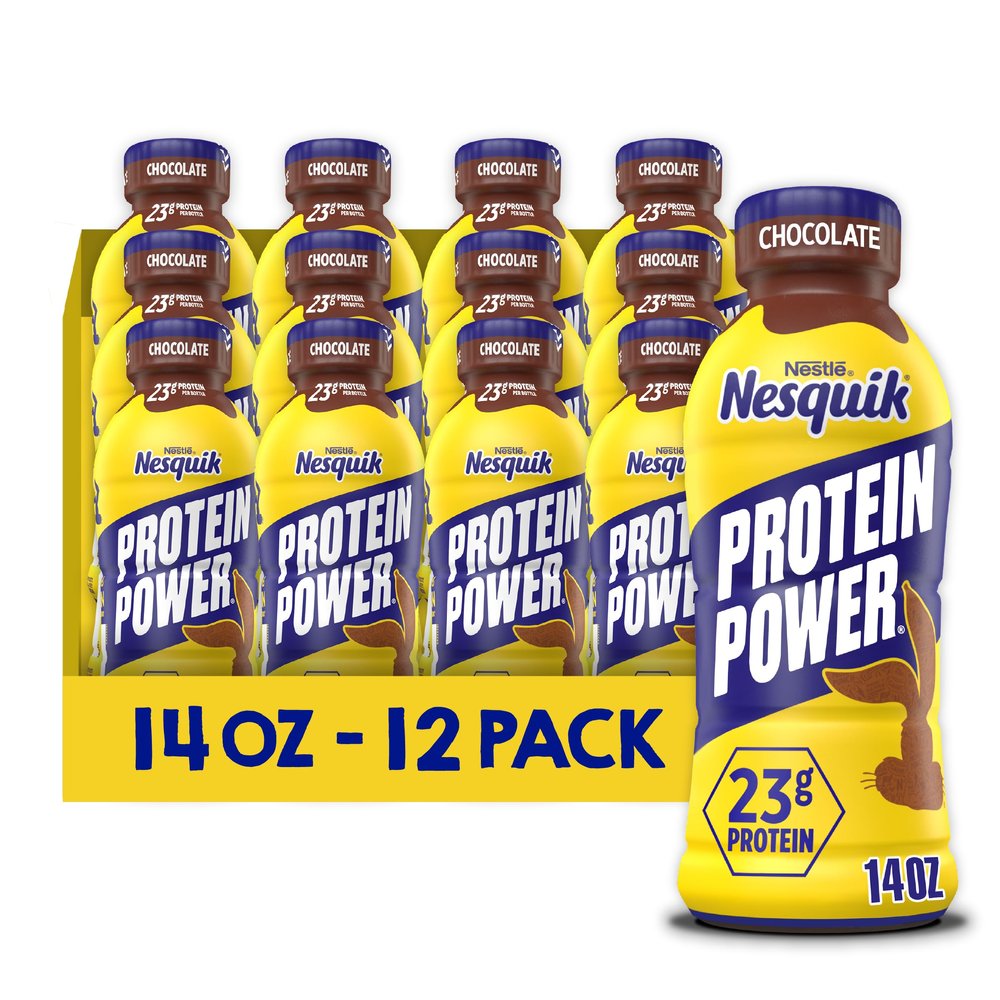 NESTLE NESQUIK PROTEIN POWER Ready To Drink Aseptic Chocolate Milk 12x14floz Bottles