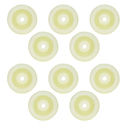 White Nylon Caster Roller Wheel 2.5 Inches Round Pulley with 25kg Load Capacity, 10Pcs Heavy Duty Smooth Sliding Replacement Wheels