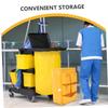 TIDTALEO Waterproof Janitorial Cart Bag Heavy-Duty Canvas Cleaning Supply Storage for Housekeeping Supplies Sturdy Replacement Cleaning Cart Pouch for Trash Collection 1 Piece view 3