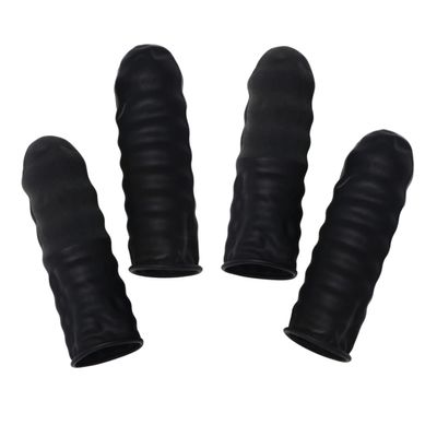 HOUDERCO Anti-Static Finger Covers 1000pcs Black Protective Latex Fingertip Covers for Workshops and Factories Dull Polish Design for Enhanced Grip and Safety