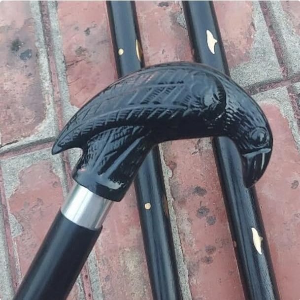 Antique Black Walking Stick Crow Raven | Walking Cane | Best Walking Cane | Best Gift 37 Inch