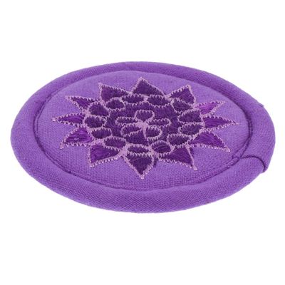 Toddmomy Tea Pot Cushion Tibetan Motif Singing Bowl Mat Decorative Pillow for Yoga Studio