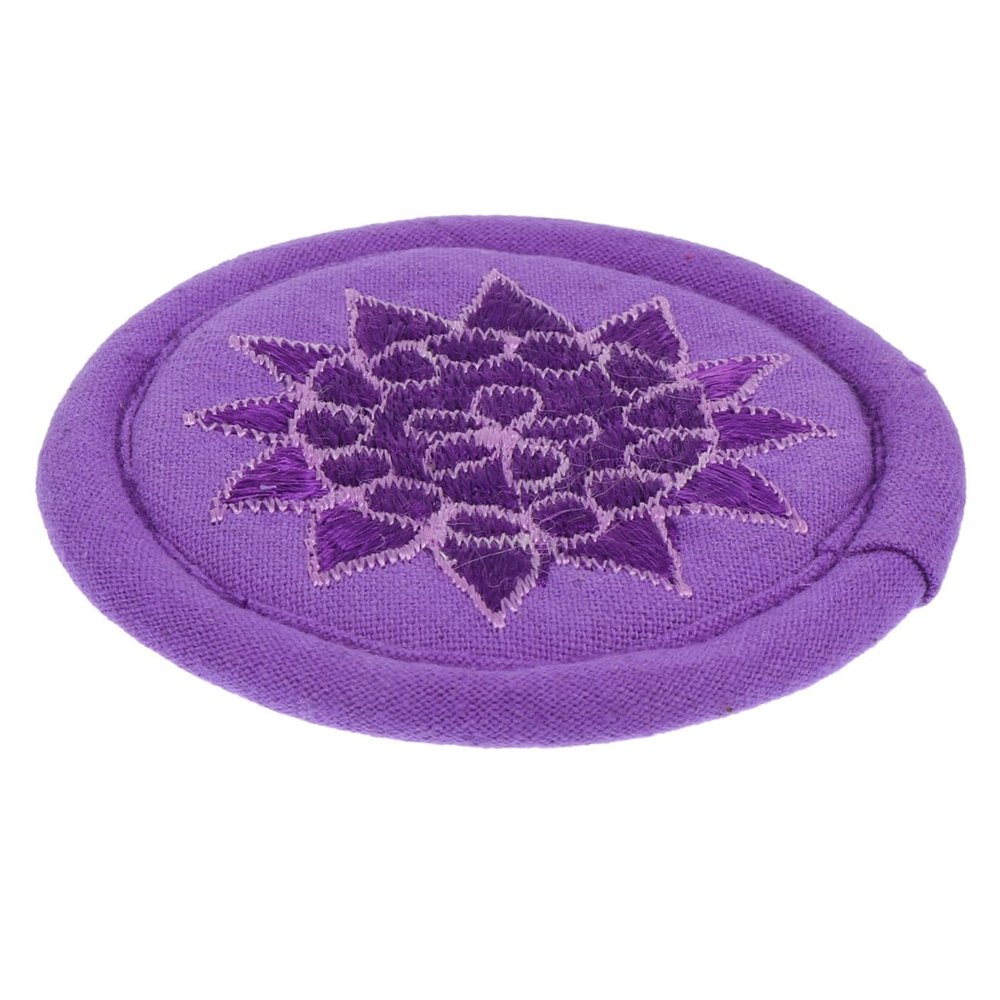 Toddmomy Tea Pot Cushion Tibetan Motif Singing Bowl Mat Decorative Pillow for Yoga Studio