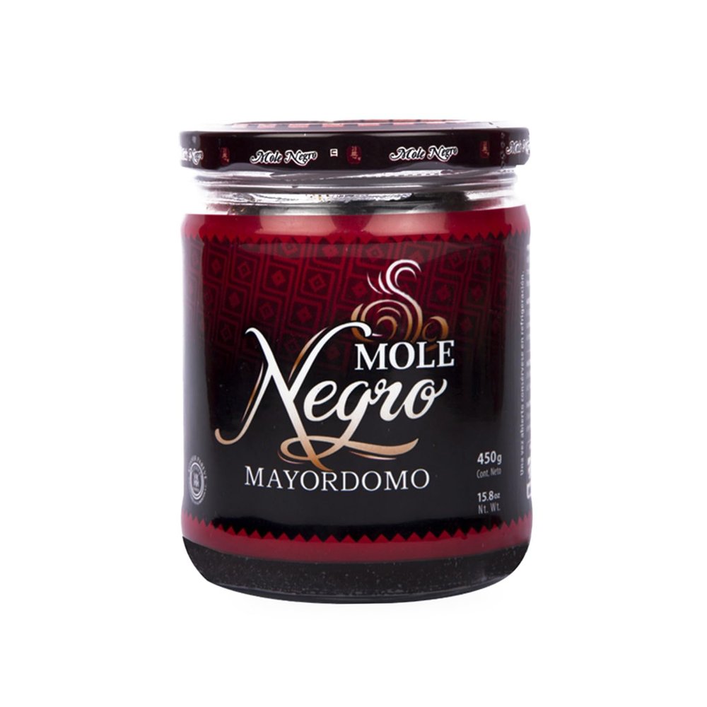 3 Frascos de Mole Negro Oaxaqueo Mayordomo/Pasta de Mole Oaxaqueo/Pasta de Chile/Mole en Pasta listo para Preparar