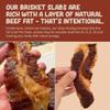 Grazly Beef Brisket Slab Steakhouse Quality | Grass-Fed & Finished | Only Meat & Salt, Soft & Buttery Texture | High-Protein Carnivore Snack | Made from 1lb Raw Brisket | 5oz On-the-Go Snack Pack view 4