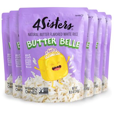 4Sisters Butter Belle Rice, 90 Second Ready to Eat (8.5 oz (Pack of 6))