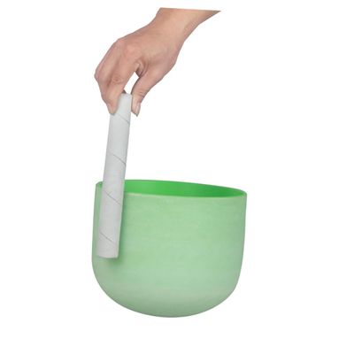 Holibanna 1pc Leather Crystal Singing Bowl Mallet Sound Therapy Instrument Stick for Meditation and Sound Healing Accessory for Home Use Silver