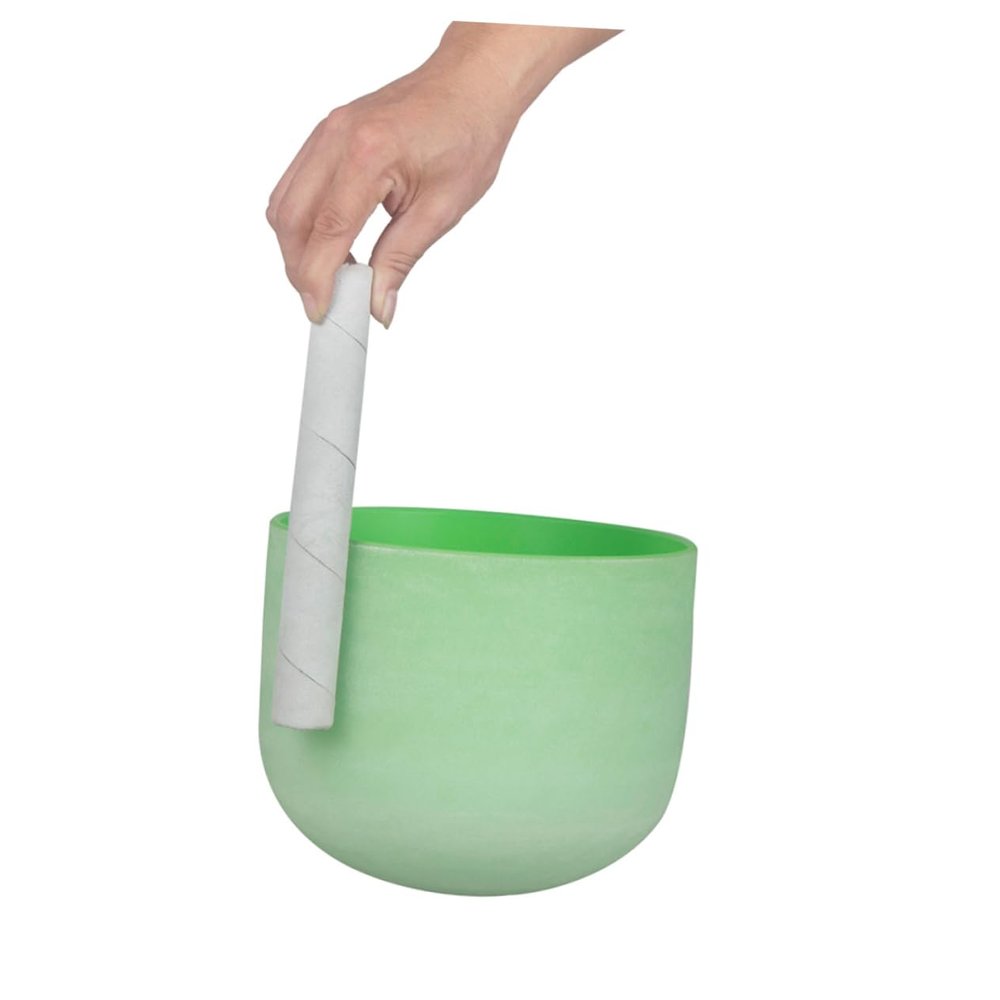 Holibanna 1pc Leather Crystal Singing Bowl Mallet Sound Therapy Instrument Stick for Meditation and Sound Healing Accessory for Home Use Silver