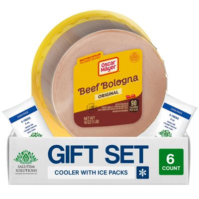Salutem Vita Beef Bologna Deli Lunch Meat, Gift Set Pack of 6