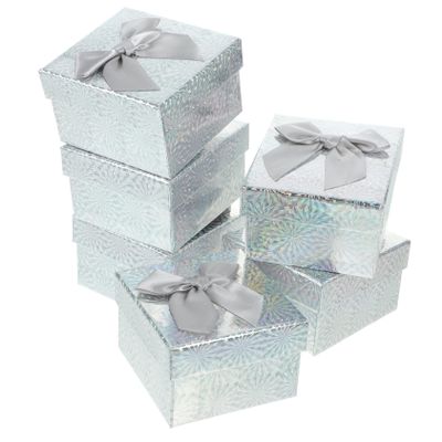 ULTECHNOVO 6Pcs Jumbo present Wrapping Boxes Collapsible Present Boxes with Ribbons Paper present Storage for Birthdays Weddings and Special Occasions