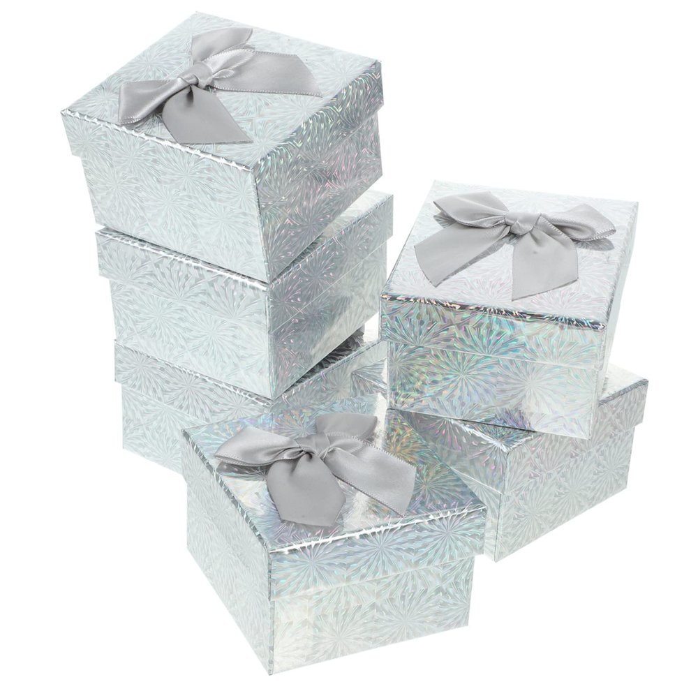 ULTECHNOVO 6Pcs Jumbo present Wrapping Boxes Collapsible Present Boxes with Ribbons Paper present Storage for Birthdays Weddings and Special Occasions