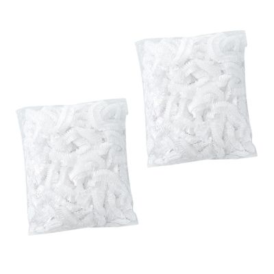 FOMIYES 200pcs Disposable Plastic Food Covers Elastic Stretch Kitchen Dish Covers for Food Preservation Transparent Sealing Wraps for Leftovers Fruits and Snacks