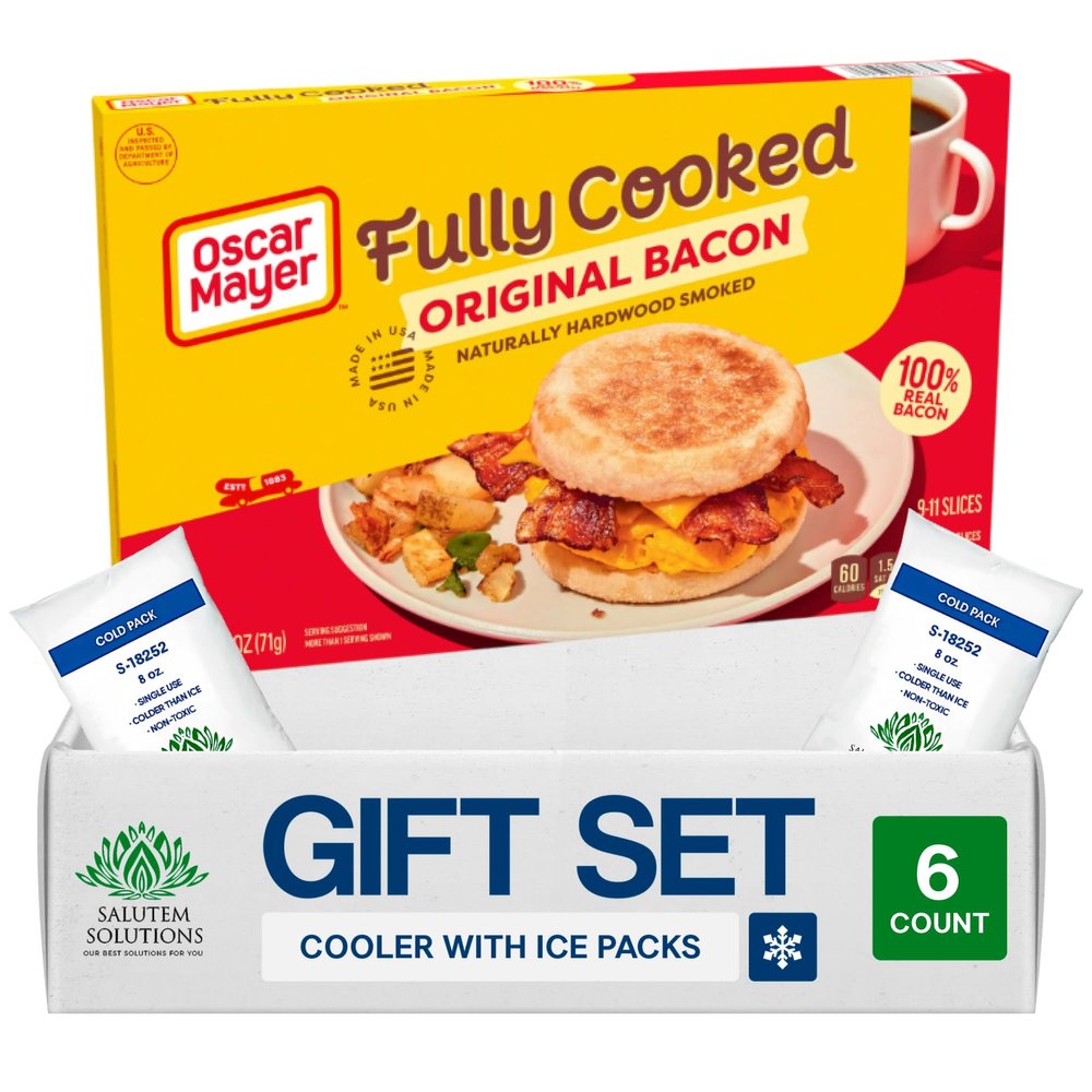 Salutem Vita Fully Cooked Original Bacon, Gift Set Pack of 6