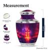 KARYLIZ Cross Cremation Urn for Ashes Adult Male - Large Pink Memorial Urns for Mom & Dad - Decorative Funeral Urns for Adult Men - Cremation Urn - 10 Inch view 2