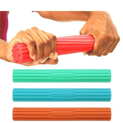 Alianm Flex Therapy Bar 4Pcs Flex Therapy Resistance Bar - Relieves Tendonitis Pain & Improves Grip Strength - Flexible Non-Slip Material for Tendonitis, Wrist(Green)