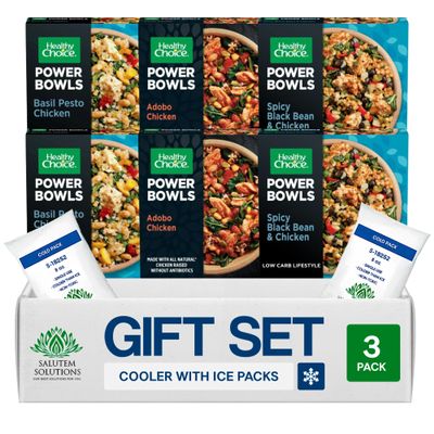 Salutem Vita Creamy Spinach Tomato Linguini, Chicken Vegetable Stir Fry: Fried Rice, Grilled Marsala, Meatball Marinara, Grilled Basil, Gift Set Pack of 18