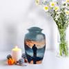 LEXFAY Fishing Large Urns for Human Ashes Adult - Cremation Urn for Human Adult - Urns for Ashes Men -Funeral Urn for Dad - Combo of Large & Small view 4
