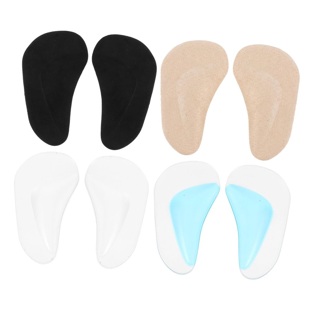 NIYANGLE 8pcs Professional Orthotic Shoes Pad Functional Shoe Pad for Flat Feet Cushion Lightweight Soft Insoles Boys and Girls Arch