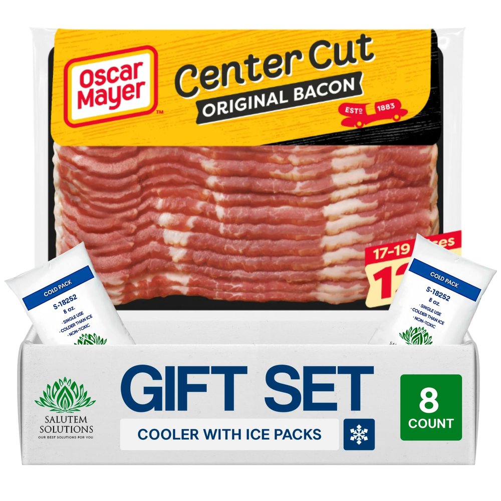 Salutem Vita Center Cut Original Bacon, Quality Pork, Gift Set Pack of 8