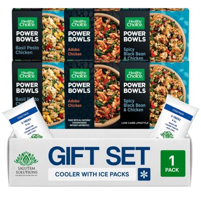 Salutem Vita Creamy Spinach Tomato Linguini, Chicken Vegetable Stir Fry: Fried Rice, Grilled Marsala, Meatball Marinara, Grilled Basil, Gift Set Pack of 6