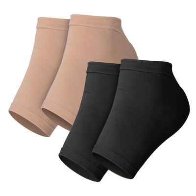 KAILIKETIY 2pairs Breathable -Crack Heel Socks Portable Silicone Cover for Foot Care Comfortable Moisturizing Sleeves for Men and Women Washable and Reusable for Family and Friends