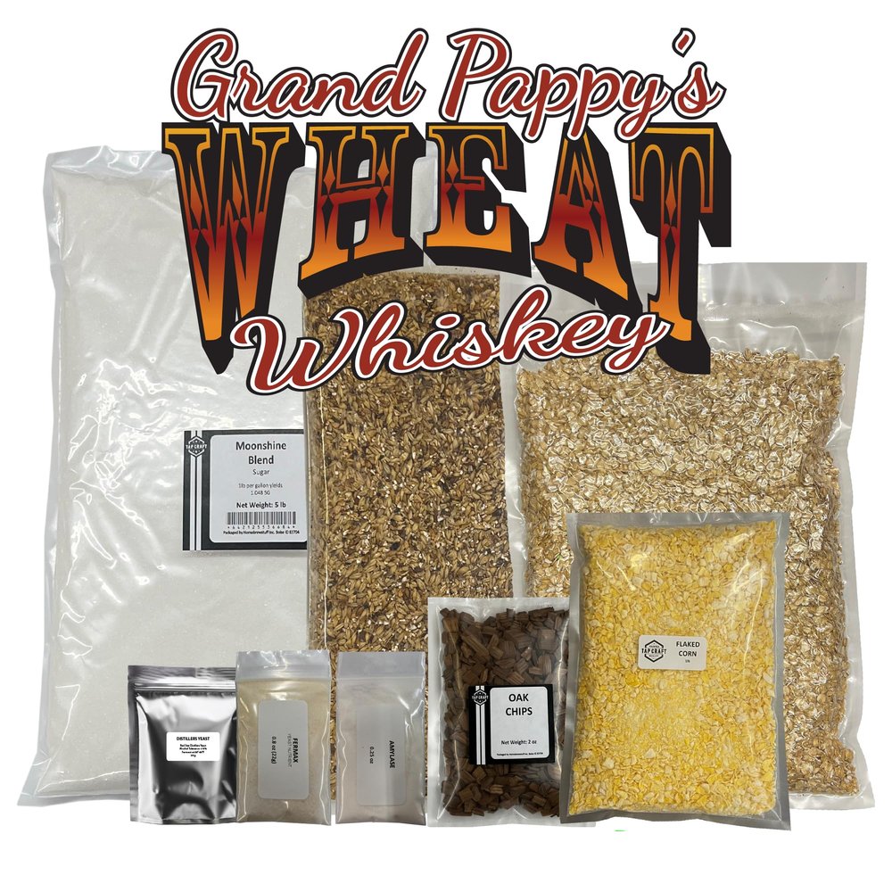 Tapcraft Wheat Whiskey Recipe Kit Grand Pappys Style DIY Spirit Making Kit All-Grain Distilling Kit